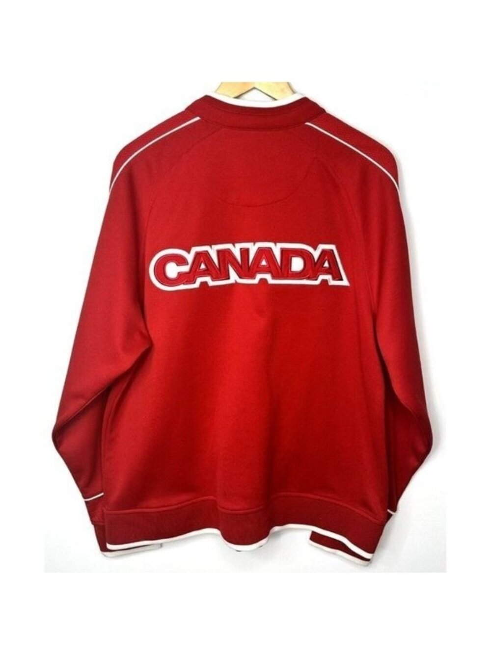 Vintage HBC Canada 2006 Olympic Track Jacket Mens L Red Full Zip Y2K Torino - Picture 2 of 15